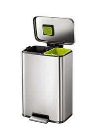 Resim 25l+20l Eko Paslanmaz Çelik Pedallı Atık Kutusu Ek9361mmt 