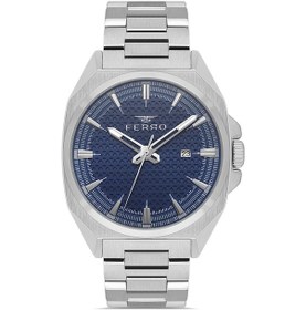 Resim Ferro Fm43025a-a3 Quartz Çelik Gri Lacivert Kadran 42 Mm Erkek Kol Saati Gri 