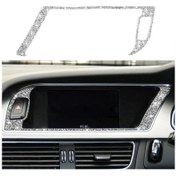 Resim Audi A4 / A5 / Q5 Araç Navigasyon Dış Çerçeve Elmas Dekorasyon Etiketi, Sağ Sürücü 1 Adet 