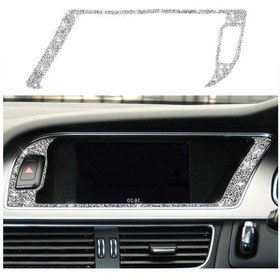 Resim Audi A4 / A5 / Q5 Araç Navigasyon Dış Çerçeve Elmas Dekorasyon Etiketi, Sağ Sürücü 1 Adet 