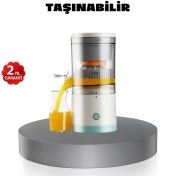 Resim Taşınabilir Şarjlı Katı Meyve Sıkacağı – 45W Güç, 18000 Rpm Hız, 400 ml Kapasite 