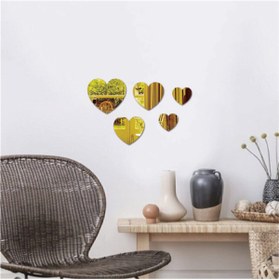 Resim Genel Markalar Dekoratif Kalp Figürlü Pleksi Ayna 