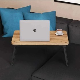 Resim Dellaks Laptop Sehpası Seyyar Kahvaltı Masası Katlanır Çalışma Sehpası Atlantik Çam 