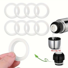 Resim 4.5 cm ağız genişliğine sahip su şişeleri için uygun, sızdırmaz silikon contalar içeren popüler 8 parça set - Paslanmaz çelik su şişeleri için uygundur 