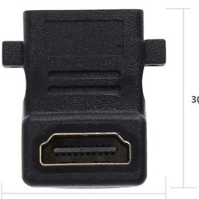 Resim Aghbilgisayar Hdmi Dişi Dişi 90 Derece Vidalı Tip Yukarı Açılı Hdmi Ara 