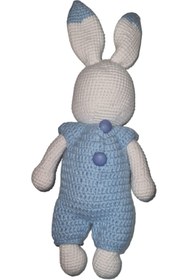 Resim Wanderlust Sevimli Oyun Arkadaşı Tavşan %100 Doğal Organik El Yapımı Amigurumi Bebek 25cm 1adet 