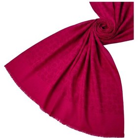 Resim Mim Eşarp Işıl İpek - Pamuk Jakarlı C Desen Şal 75x190 Cm Bordo 