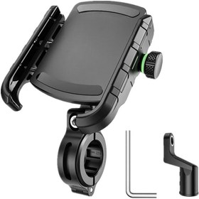 Resim asua 2 in 1 Ayna ve Gidon Bağlantılı Motorsiklet Telefon Tutucu Bisiklet ATV Telefon Tutacağı 