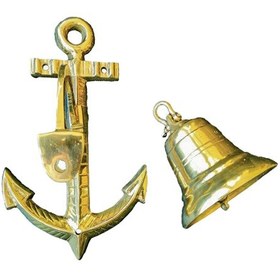 Resim Çan Çıpa Askılı Duvar Süsü Pirinç Döküm 