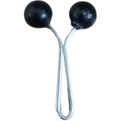 Resim Eşarp Klipsi Top Model Düz Siyah 1 Adet 