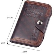 Resim Linjinxu Menbense Kısa Moda Eğlence Manyetik Toka Büyük Kapasiteli 3 Katlı Erkek Cüzdanı Koyu Kahverengi Diğer Diğer 