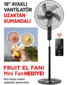 Resim Teba Uzaktan kumandalı Vantilatör Dokunmatik ekran 18 inch HEDİYELİ 