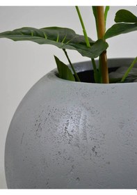 Resim Fiberglas 70 Çap Küre Fiber Beton Görünümlü Saksı 