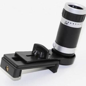 Resim 8x18 Zoom Teleskop Telefon Kamera Lensi Mini El Dürbünü 