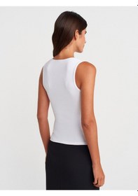 Resim Dilvin 31778 Dantel Detaylı Top-beyaz Beyaz 