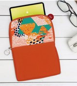 Resim Bk Gift Gift Modern Art Tasarımlı Taşınabilir Koruyucu Tablet Kılıfı & Organizer Çanta - Turuncu-1 