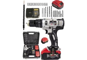Resim Graizer 48 V 5 Ah 13 mm Metal Mandren Darbeli Çift Akülü Vidalama Matkap + 27 Parça Pro Set Grey 
