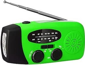 Resim Kablosuz Radyo - AM/FM Hoparlör Hava Durumu Radyosu - Cep Telefonu Şarjı için 2000mAh Güç Bankası, LED El Feneri Okuma Lambası, Pille Çalışan, USB Şarj 