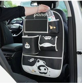 Resim Xuweiwei Model E Panda Storage Bag Yolculuk Çantası Anti-kick Pedli Koltuk Düzenleyici Fonksiyonel Suluksuz Araç Depolama 