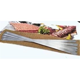 Resim AyrStore 6 Adet Profosyonel Paslanmaz Metal Kıyma Şiş (Adana-Urfa-Antep Kebap Şişi) 