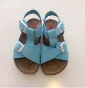 Resim Mini Angel Unisex Hakiki Deri, Ortopedik Ve Mantar Tabanlı Bilekten Cırtlı Sandalet 