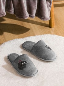 Resim LC Waikiki Esvab Giyim'den Şık Tercihler | Kedi Nakışlı Kadın Ev Terliği 