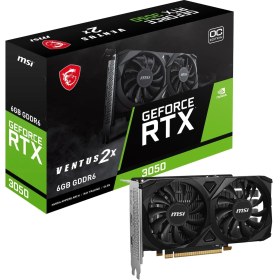 Resim VGA Geforce Rtx 3050 Ventus 2x E 6g Oc RTX3050 6gb Gddr6 96B DX12 Pcıe 4.0 X8 (1xdp 2xhdmı) 