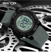 Resim Primepickings Sanda Erkek Spor Saati Gri Tarih Kronometre Alarm Gece Işığı Silikon Kordon Hediye Diğer 