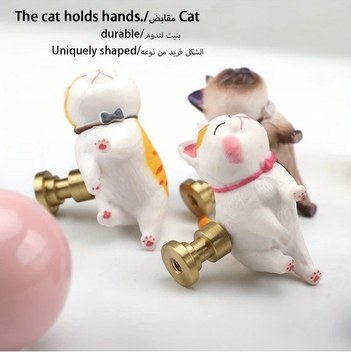 Willowhaven 3 Adet Kedi Kulpu Dolap Çekmece Kapı Tokmağı Tek Delikli Kabinetsapı