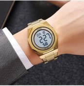 Resim Prestigegoods Skmeı 2479 Erkek İş Günlük Kronograf Elektronik Saat Altın Kahverengi - Çok Fonksiyonlu, Paslanmaz Çelik, El Aydınlatmalı Kahverengi 