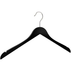 Resim Nyn Ahşap Askı Şık Elbise Gömlek Askısı Siyah Renk 30 Adet 