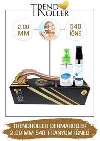 Resim Trendroller Dermaroller 2.00mm Titanyum 540 Iğne Orijinal Derma R 