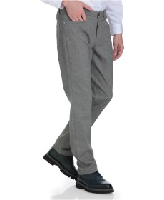 Resim Hatemoğlu Bej Regular Fit 5 Cep Pamuklu Kot Pantolon Bej 