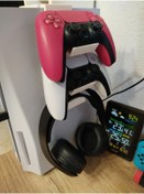 Resim Figürlab PlayStation 5 2'li Kol ve Kulaklık Askı Aparatı. 2'li Dualsense Kol Standı Joystick Ve Kulaklık 