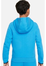 Resim Nike Sportswear Tech Fleece Full-zıp Hoodie Fermuarlı Kapişonlu Çocuk Sweatshirt Lacivert Lacivert 