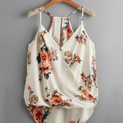 Resim Kadınlar için Çiçek Desenli Bohem Kolsuz Atlet - Hafif Polyester, İnce Askılar, Makinede Yıkanabilir, İlkbahar/Yaz/Sonbahar Günlük Giyim 