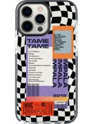 Resim shoptocase Iphone 14 Pro Max Uyumlu Lens Korumalı Anti Shock Dama Tame Impala Tasarımlı Telefon Kılıfı 