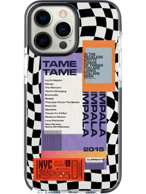 Resim shoptocase Iphone 14 Pro Max Uyumlu Lens Korumalı Anti Shock Dama Tame Impala Tasarımlı Telefon Kılıfı 