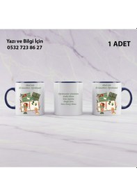Resim El Sanatları Öğretmeni Öğretmenler Günü Kişiye Özel İsim Baskılı Kupa Bardak Öğretmene Hediyelik Lacivert 
