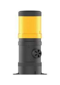 Resim Mesan Ø70 1 Kat Işıklı Kolon Yanıp Sönen Ampul Buzzer Taban Montaj Turuncu 24vdc Ms 410.3.24vdc 