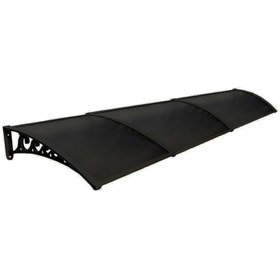 Resim SUNDURMAGROSS Pratik Sundurma Kapı Pencere Üstü 100x360 cm Siyah 6 mm Levhalı 