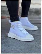 Resim Wagoon WG017 Erkek Yarım Bilek Casual Ayakkabı Beyaz 