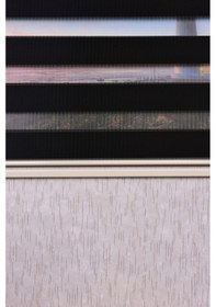 Resim Siyah Düz Etek Dilimsiz Siyah 10687 V10 Zebra Stor Güneşlik Perde 