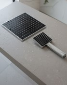 Resim tesitay Duş Başlıkları Kare Model El Ve Tepe Duşu Kalın Robot Duş Seti Sürgülü Duş Başlığı Banyo Seti 