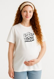 Resim TARZ STİL Premium Yumuşak Penye Boy Mama Hamile Tişörtü 24066 
