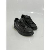 Resim 2885 Wickers Siyah-Siyah Bağcıklı Kalp Detaylı Bayan Spor Ayakkabısı 