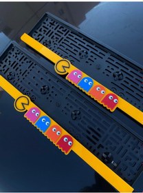 Resim Pacman Plakalık 2'li Oto Araba Aksesuar 2 Adet Plakalık Universal 