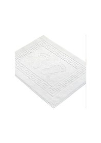 Resim Lavabo Ayak Paspası , Ayak Desenli Paspas , Otel Paspası , Banyo Paspası ,wc Paspası Beyaz 