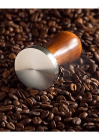 Resim Barista Ahşap Saplı Tamper Ahşap Gümüş 