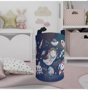 Resim Mekta Home Bebek Ve Çocuk Odası Uzaylı Astronot Desenli Oyuncak Sepeti Renkli Çok Renkli 